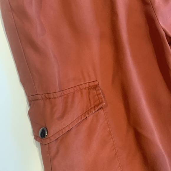 Mama Cinch Terracotta Orange Pull-On Cargo Joggers Tencel Pants Women’s Medium - Picture 2 of 6